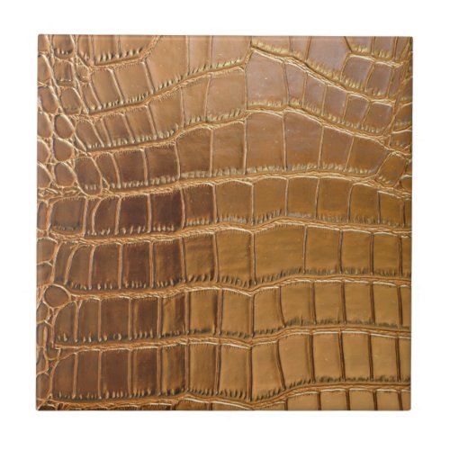 Faux Crocodile Leather Animal Skin Pattern Ceramic Tile