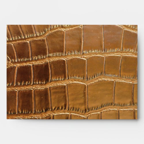 Faux Crocodile Leather Animal Skin Pattern Envelope