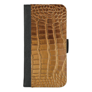 Faux Crocodile Leather Animal Skin Pattern iPhone 8/7 Plus Wallet Case