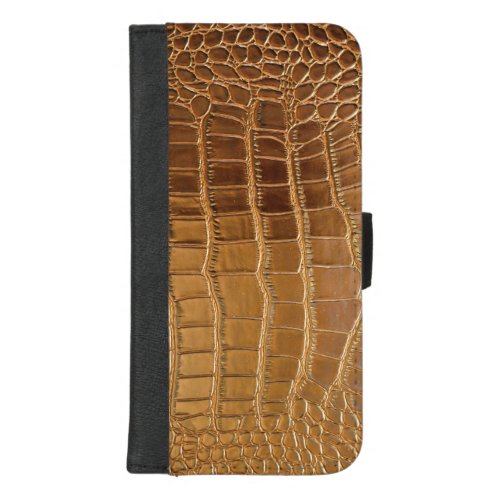 Faux Crocodile Leather Animal Skin Pattern iPhone 87 Plus Wallet Case