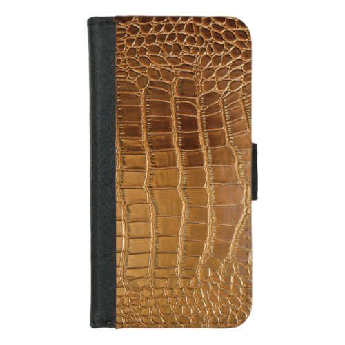 Faux Crocodile Leather Animal Skin Pattern iPhone 87 Wallet Case