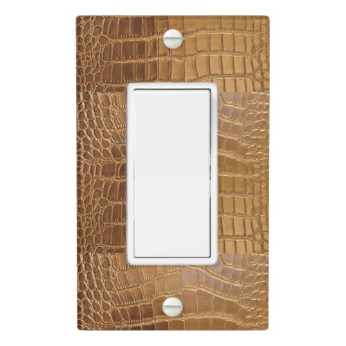 Faux Crocodile Leather Animal Skin Pattern Light Switch Cover