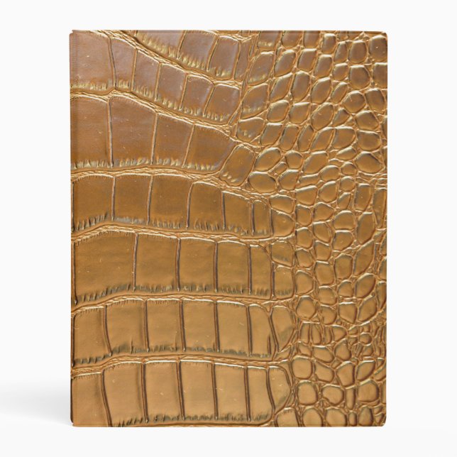 Faux Crocodile Leather Animal Skin Pattern Mini Binder (Front)