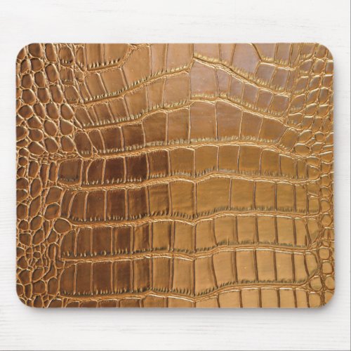 Faux Crocodile Leather Animal Skin Pattern Mouse Pad