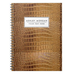 Faux Crocodile Leather Animal Skin Pattern Notebook
