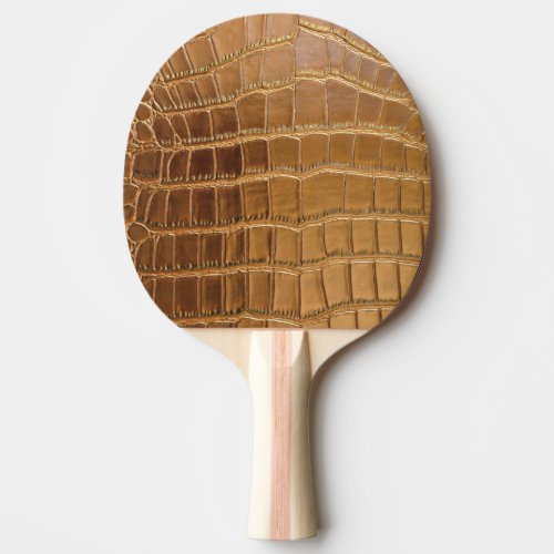 Faux Crocodile Leather Animal Skin Pattern Ping Pong Paddle