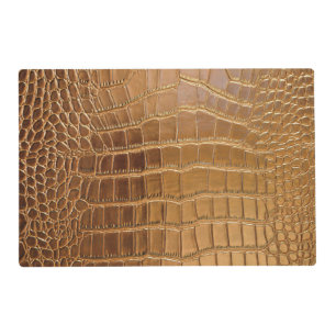 Faux Crocodile Leather Animal Skin Pattern Placemat