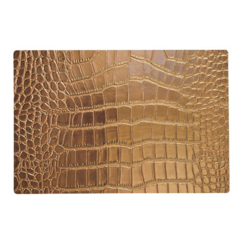 Faux Crocodile Leather Animal Skin Pattern Placemat