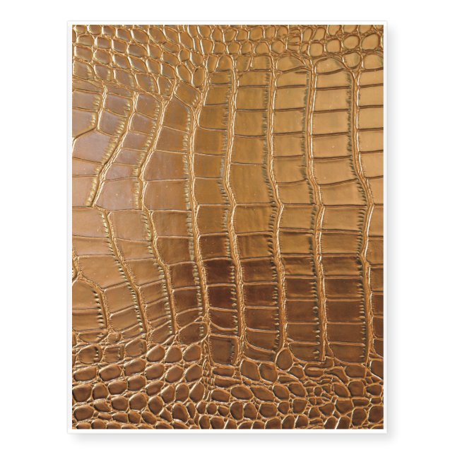Faux Crocodile Leather Animal Skin Pattern Temporary Tattoos (Front)