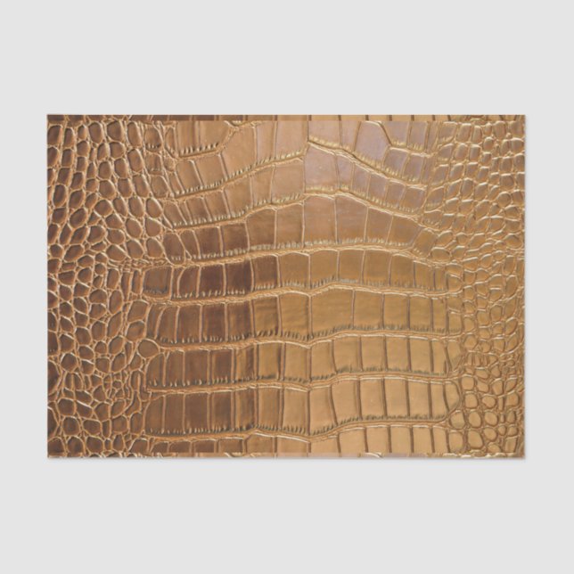 Faux Crocodile Leather Animal Skin Pattern Tissue Paper (Front)