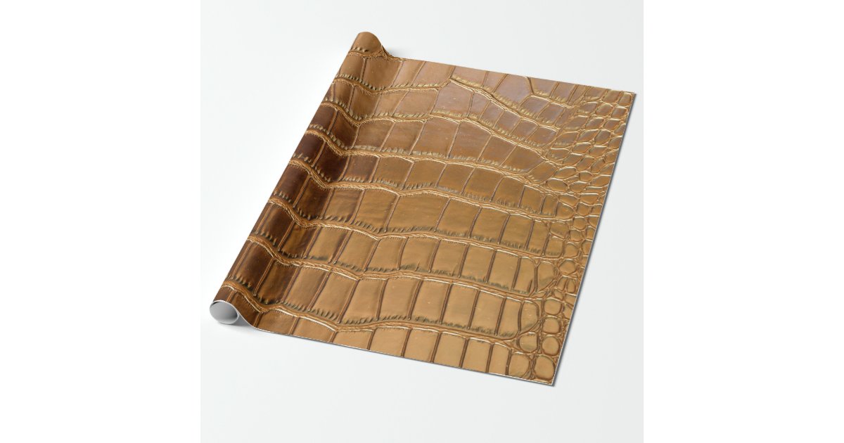 Faux Crocodile Leather Animal Skin Pattern Wrapping Paper