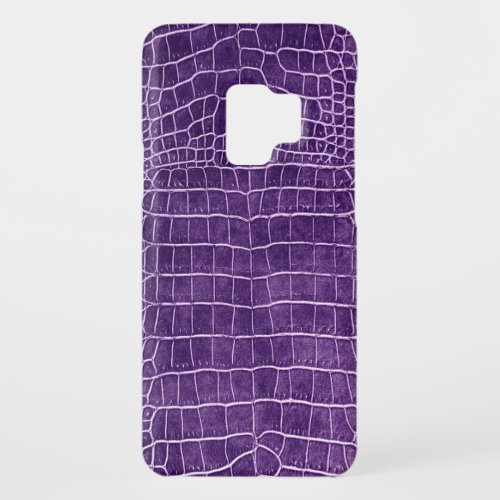 Faux Crocodile Purple Leather Print Case_Mate Samsung Galaxy S9 Case