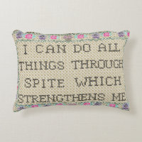Faux Cross Stitch I can do all things spite