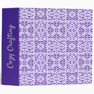 Faux Crotchet Mauve 3 Ring Binder