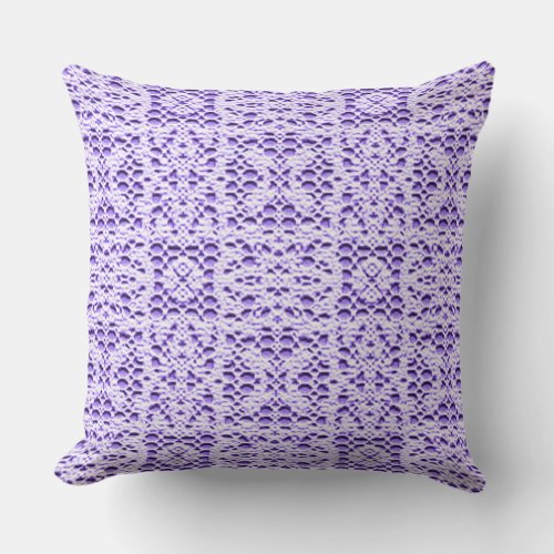 Faux Crotchet Mauve Throw Pillow