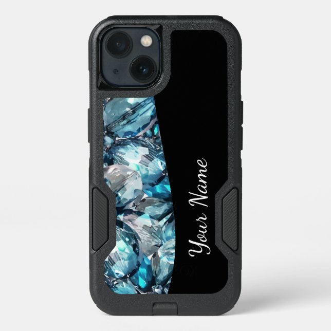 Faux Crystal Bling Otterbox iPhone Case (Back)