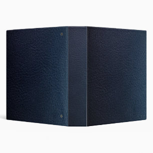 Faux Dark Blue Leather Avery Binder