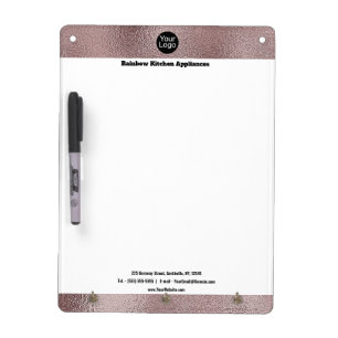 Faux Dark Pink Metallic Dry Erase Board