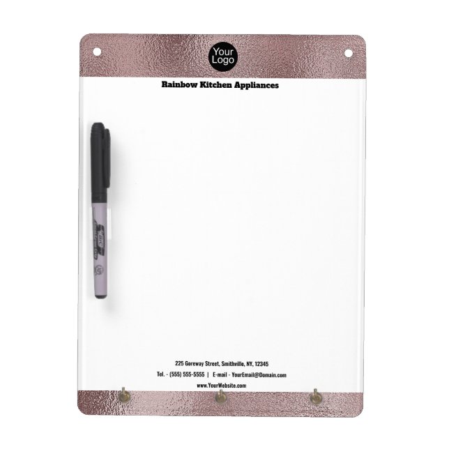 Faux Dark Pink Metallic Dry Erase Board (Front)
