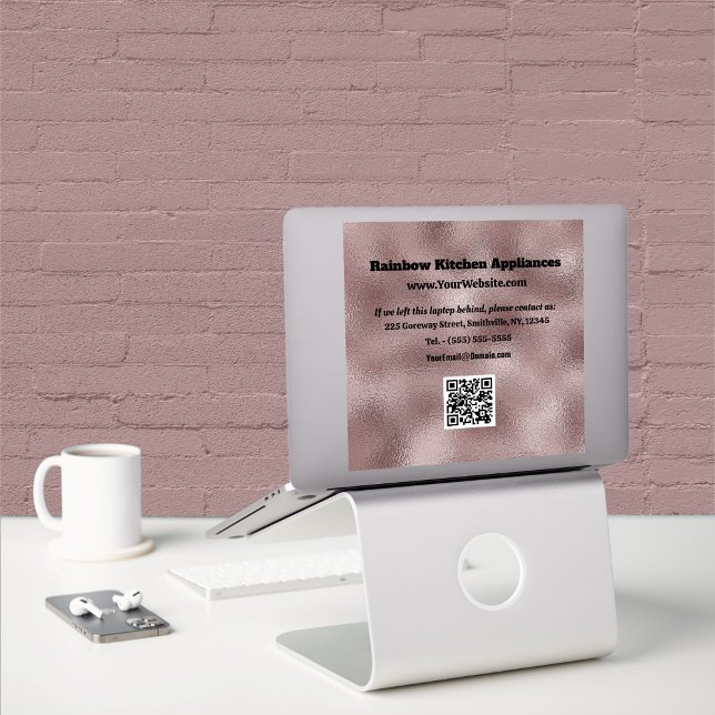 Faux Dark Pink Metallic Sticker (Faux Dark Pink Metallic Sticker by Office Accessories Shop)