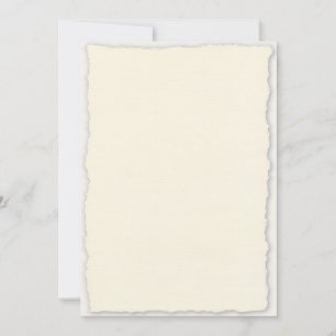 Faux Deckle Edge Paper Wedding Invitation Template