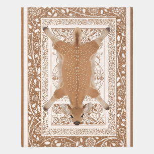 Faux Deer Rug - Fake Axis Deer on Brown Carpet
