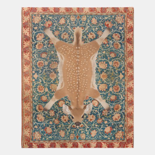 Faux Deer Rug _ Fake Axis Deer on Persian Carpet