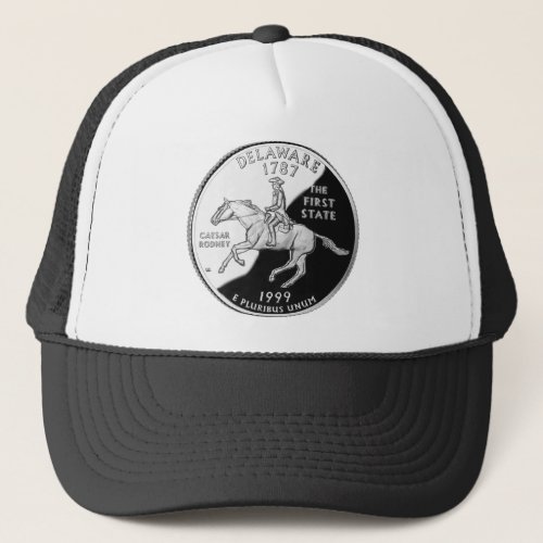 Faux Delaware State Quarter Trucker Hat