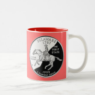 Faux Delaware State Quarter Two-Tone Coffee Mug