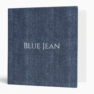 Faux Denim Blue Jean 3 Ring Binder