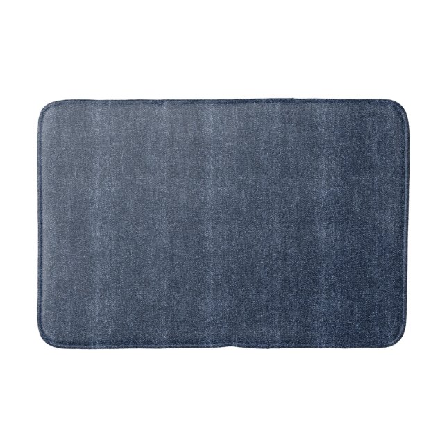 Faux Denim Blue Jean Bath Mat (Front)