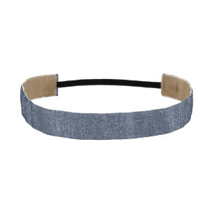 Faux Denim Blue Jean Birthday Athletic Headband