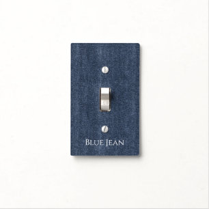 Faux Denim Blue Jean Light Switch Cover