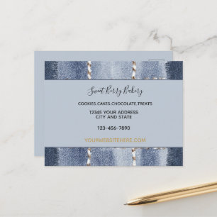 Faux Denim Blue Jean Your Business Postcard
