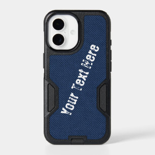 Faux Denim iPhone Case Personalized Text