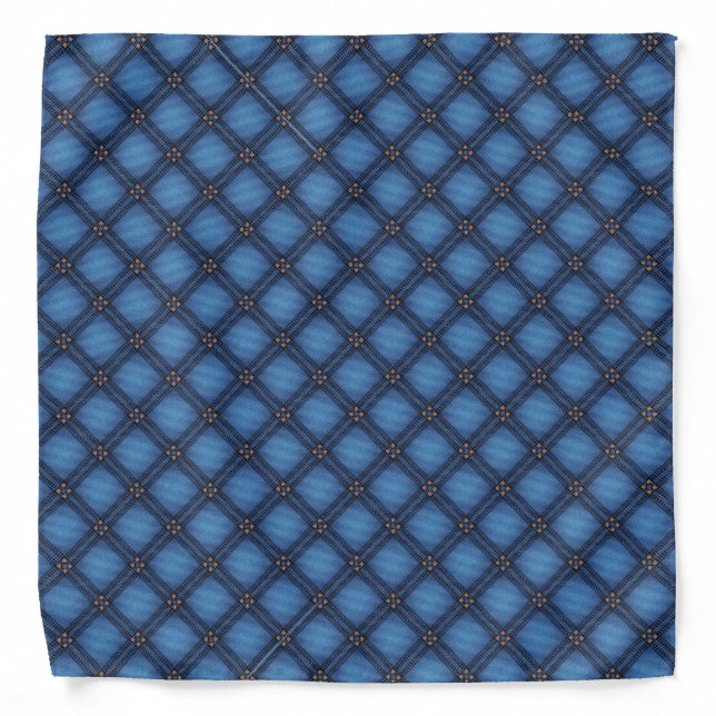 Faux Denim Texture Bandana (Front)