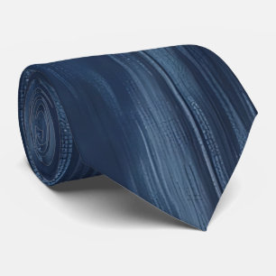 Faux Denim Texture Neck Tie