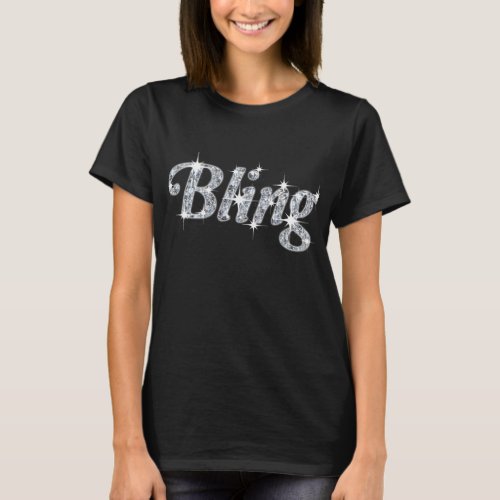 Faux Diamond Bling Design T-shirt