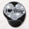 Faux diamond heart design 'i love bling' mouse mat