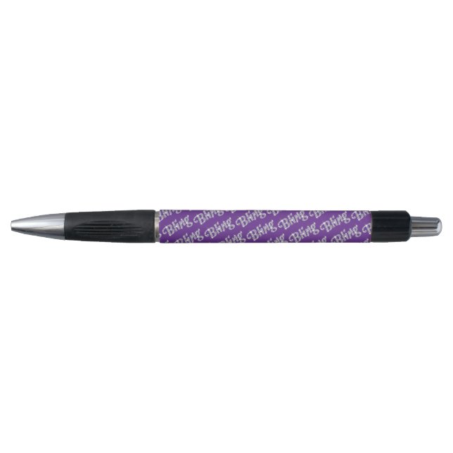 Faux diamond on purple bling design  pen (Front)