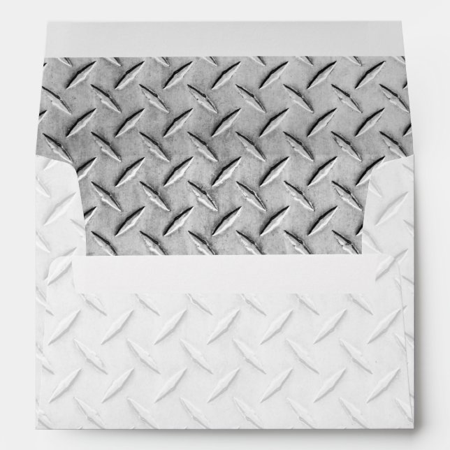 Faux Diamond Plating Background Envelope (Back (Bottom))