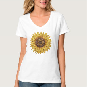 Faux diamond sunflower T-Shirt
