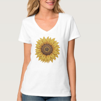 Faux diamond sunflower T-Shirt