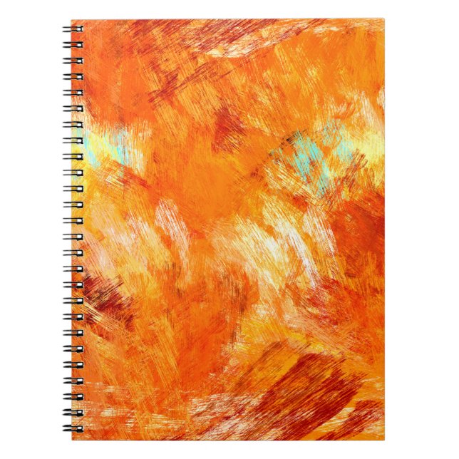 Faux digital brushstroke seamless texture. Colorfu Notebook (Front)