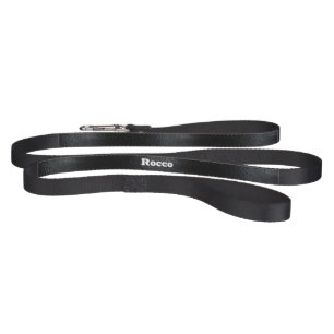 Faux Distressed Black Leather Pet Leash