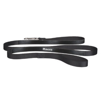 Faux Distressed Black Leather Pet Leash