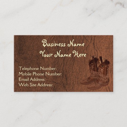 Faux Distressed Leather Wrangler style XIII Business Card