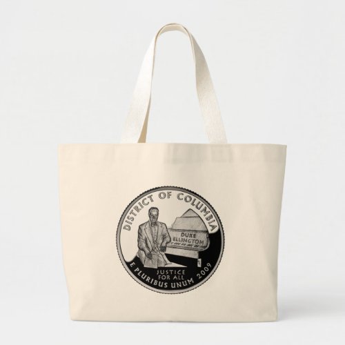 Faux District of Columbia Quarter Large Tote Bag