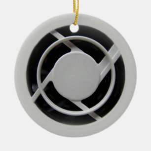 Faux Electronics Cooling Fan Ceramic Ornament