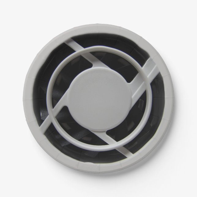 Faux Electronics Cooling Fan Paper Plates (Front)